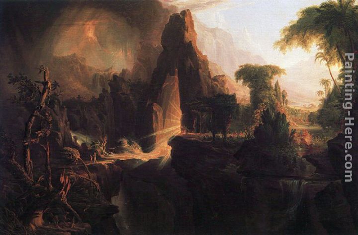 Expulsion from the Garden of Eden painting - Thomas Cole Expulsion from the Garden of Eden art painting